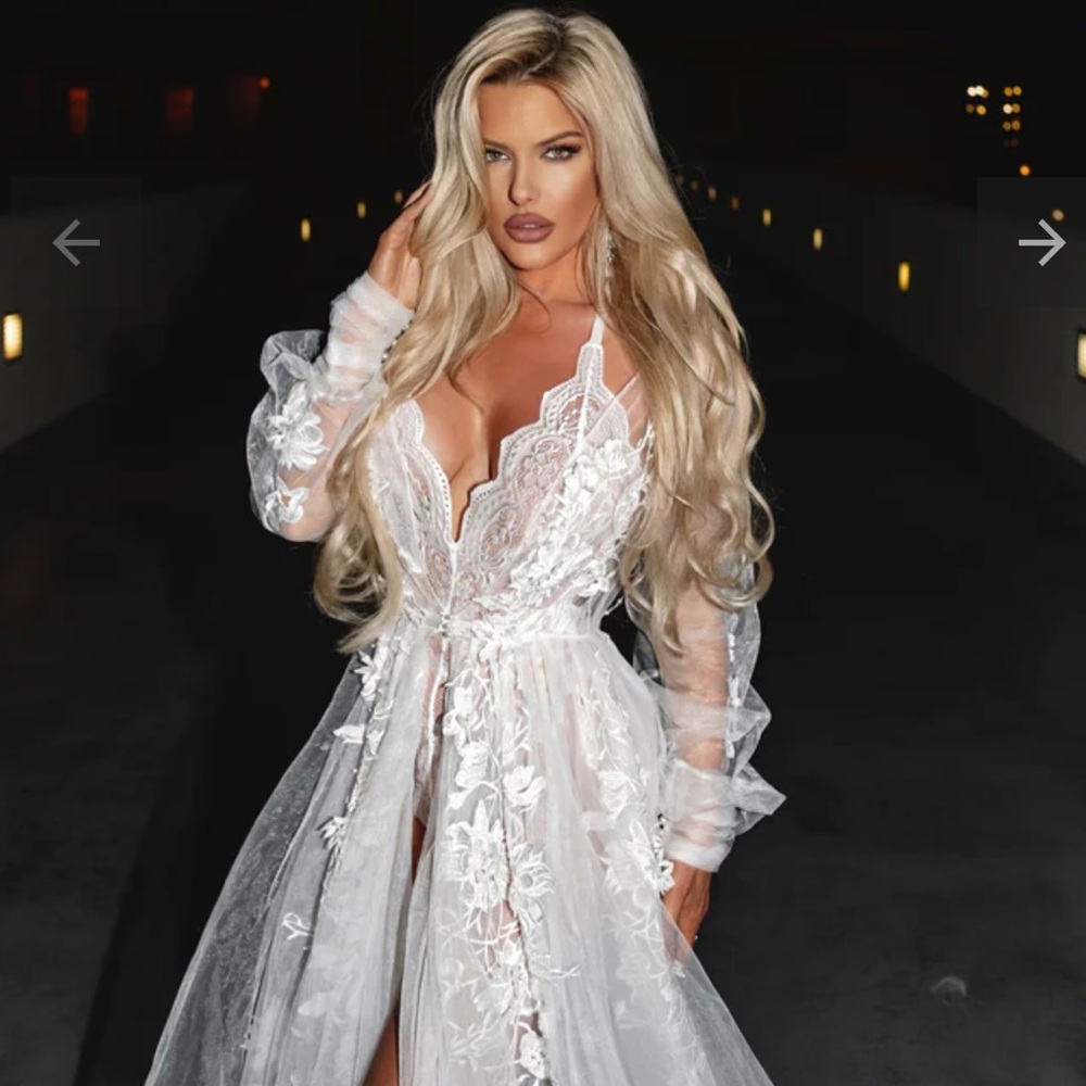 By Inna Elsie Lacy Bridal Bodysuit Naomi